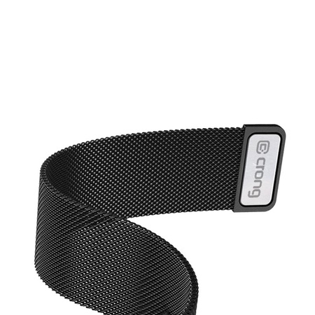 Crong Milano Steel - Řemínek z nerezové oceli pro Apple Watch 44/45/46/49 mm (černý)
