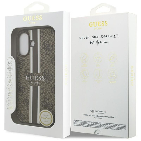 Guess 4G Printed Stripes MagSafe - iPhone 17 Case (brown)