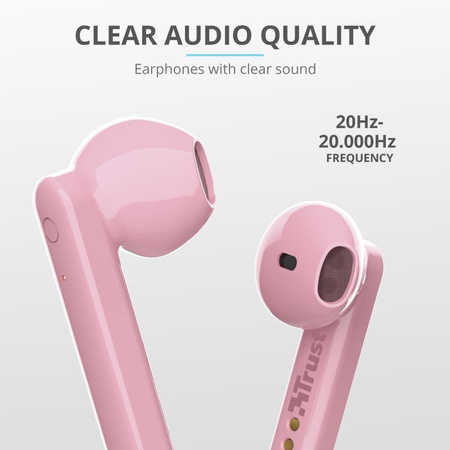 Trust Primo Touch - bezdrátová sluchátka Bluetooth (růžová)