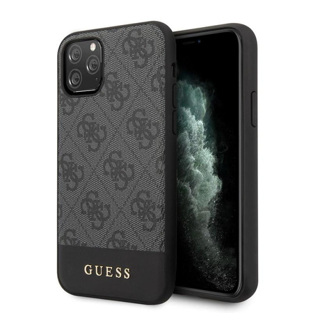 Guess 4G Bottom Stripe Kollektion - iPhone 11 Pro Tasche (grau)