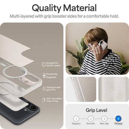 Spigen Cyrill Kajuk Mag MagSafe - Pouzdro pro iPhone 16 (Krémová)