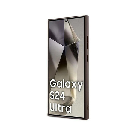 Guess 4G fém arany logó - Samsung Galaxy S24 Ultra tok (barna)