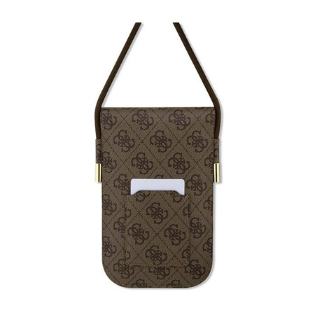 Guess 4G Metal Script Logo - Crossbody telefontáska (barna)