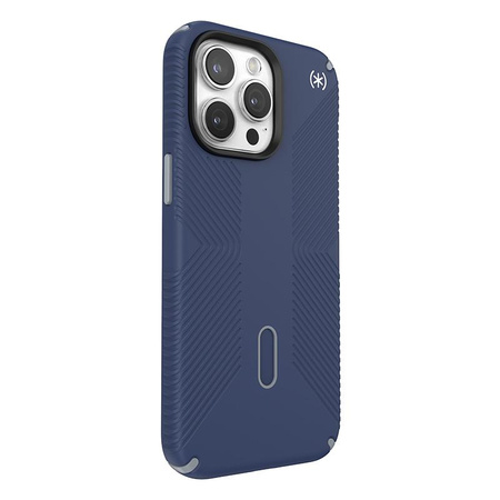 Speck Presidio2 Grip ClickLock & MagSafe - Coque pour iPhone 15 Pro Max (Bleu Littoral / Gris Poussière)