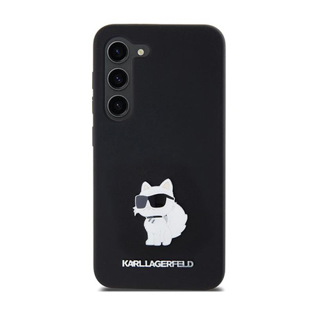 Karl Lagerfeld Silicone Choupette Metal Pin - Case Samsung Galaxy S24 (czarny)