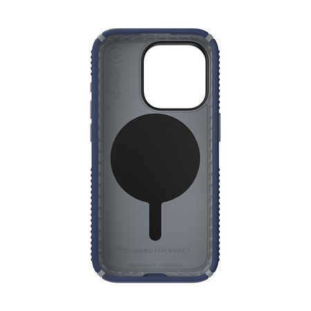 Speck Presidio2 Grip ClickLock & MagSafe - Coque pour iPhone 15 Pro (Bleu côtier / Gris poussière)