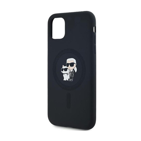 Karl Lagerfeld Silicone Karl & Choupette MagSafe - pouzdro pro iPhone 11 (černé)