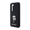 Karl Lagerfeld Silikon Ikonik Metall Pin - Samsung Galaxy S24+ Tasche (schwarz)