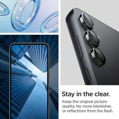 Spigen Optik Pro GLAS.TR EZ Fit Camera Protector 2-Pack - ochranné sklo objektivu pro Samsung Galaxy S23 FE (2 ks) (Black)