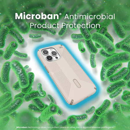 Speck Presidio2 Grip ClickLock & Magsafe - Coque pour iPhone 15 Pro (Bleached Bone / Heirloom Gold / Hazel Brown)