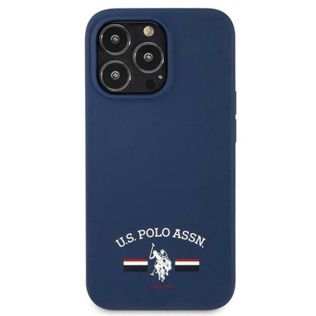 Silikonové pouzdro US Polo Assn - iPhone 13 Pro Max (námořnická modrá)