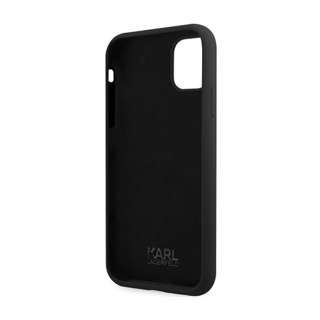 Karl Lagerfeld Silicone Signature - pouzdro pro iPhone 11 (černé)