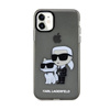 Karl Lagerfeld IML Glitter Karl & Choupette - pouzdro pro iPhone 11 (černé)