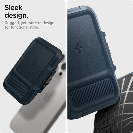 Spigen Lock Fit MagSafe - Magnetická peněženka (Metal Slate)