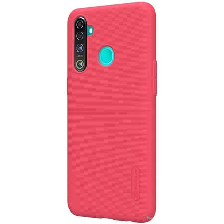Nillkin Super Frosted Shield - Étui Realme 5 Pro / Realme Q (Rouge vif)