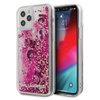 Karl Lagerfeld Glitter Liquid Floating Charms - pouzdro pro iPhone 12 / iPhone 12 Pro (Pink Floating Charms)
