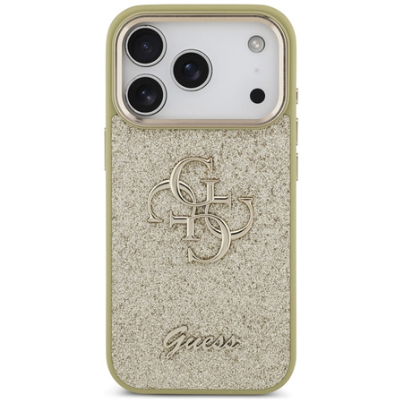 Guess Fixed Glitter Big 4G Metal Frame - Case iPhone 17 Pro (gold)