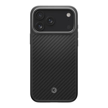 Spigen Enzo Aramid T Mag MagSafe – Hülle für iPhone 17 Pro Max (Black/Silver)