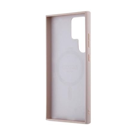 Guess 4G Collection Leather Metal Logo MagSafe - Samsung Galaxy S24 Ultra Case (pink)
