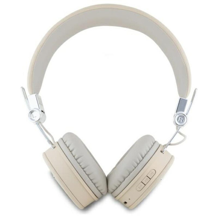 Guess Grained Classic Round Shape - Bluetooth ENC vezeték nélküli fülhallgató (bézs)