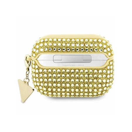 Guess Rhinestone Triangle Charm - pouzdro pro AirPods Pro (zlaté)