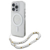 Guess IML Glitter With Pearl Strap MagSafe - iPhone 16 Pro Max Case (Transparent)