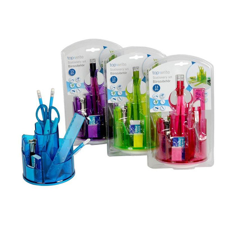 Topwrite - Schreibtisch-Etui 13 Elemente (blau)