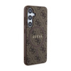 Guess 4G Collection bőr fém logós MagSafe - Samsung Galaxy S24 tok (barna)