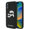 Karl Lagerfeld szilikon dupla fejű nyomtatott MagSafe - iPhone 16 Plus tok (fekete)