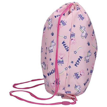Peppa Pig - Worek na buty, gimnastykę (44 x 37 cm) Świnka Peppa & Unicorn