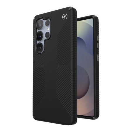Speck Presidio2 Grip - Samsung Galaxy S25 Ultra tok (fekete/lemezszürke/fehér)