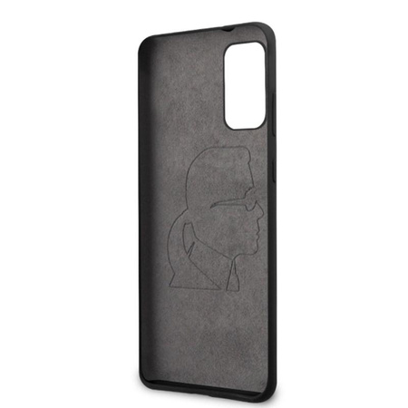 Pouzdro Karl Lagerfeld Fullbody Silicone Iconic - Samsung Galaxy S20+ (černé)