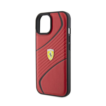 Ferrari Twist Metal Logo - iPhone 15 Tasche (rot)