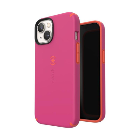 Speck CandyShell Pro - iPhone 14 / iPhone 13 Tasche mit MICROBAN-Beschichtung (Digital Pink / Energy Red)