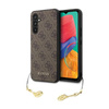 Kolekce Guess 4G Charms – pouzdro Samsung Galaxy S23 FE (hnědé)