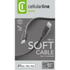 Cellularline Soft Cable - kabel USB-C na Lightning s certifikací MFi 1,2 m (černý)