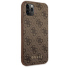 Guess 4G fém arany logó - iPhone 11 Pro tok (barna)