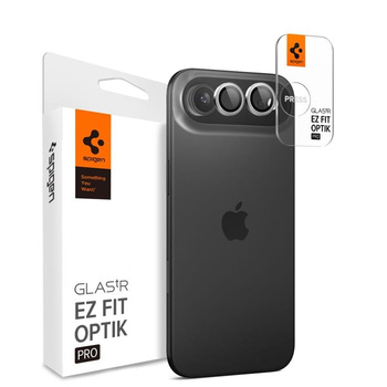 Spigen Optik Pro GLAS.TR EZ Fit Camera Protector 2-Pack - Camera Lens Glass for iPhone Air (2 pcs) (Silver)