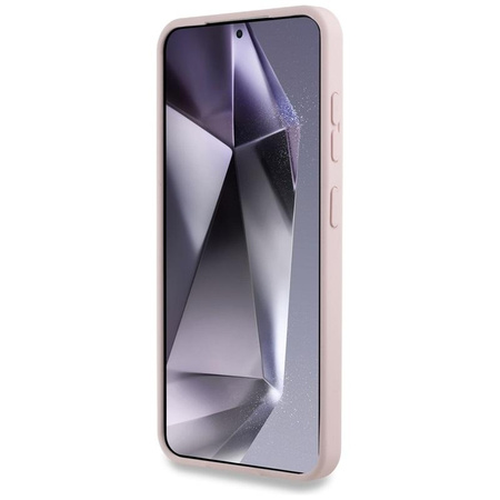 Karl Lagerfeld Silikon Doppelköpfe und Kreis MagSafe - Samsung Galaxy S25 Fall (rosa)