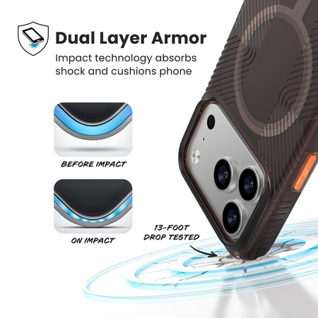 ETUI MAGSAFE PANCERNE DO IPHONE 17 PRO Speck BRĄZOWE WYTRZYMAŁE CASE