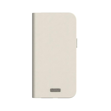 Moshi Overture MagSafe - kožené flipové pouzdro 3 v 1 pro iPhone 15 Pro Max (Eggnog White)