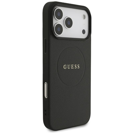 Guess Grained Ring MagSafe - Hülle iPhone 17 Pro Max (schwarz)