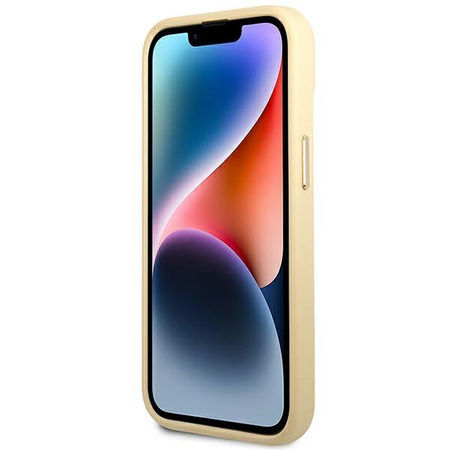 Guess Kroko Kollektion - iPhone 14 Plus Tasche (Gold)
