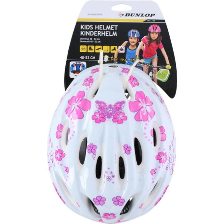 Dunlop - Casque pour enfants (fleurs roses)