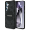 Guess 4G Round Patch Classic Logo MagSafe - étui pour Samsung Galaxy S25 (noir)