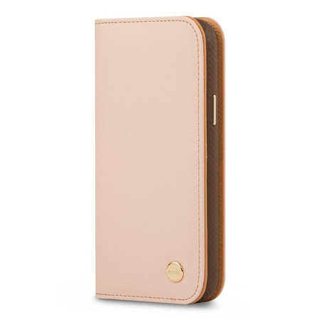 Moshi Overture - Étui à rabat 3-en-1 pour iPhone 13 Pro Max (NanoShield™ antibactérien) (Luna Pink)