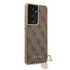 Guess 4G Charms Collection - Etui Samsung Galaxy S21 Ultra (brązowy)