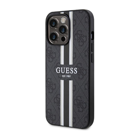 Guess 4G Printed Stripes MagSafe - Case for iPhone 13 Pro (Black)