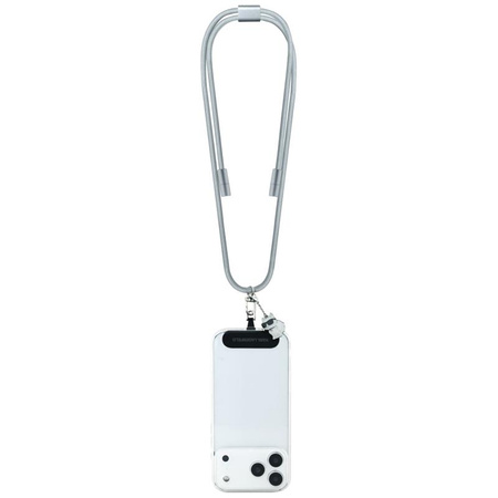 Karl Lagerfeld Crossbody Strap Choupette Charm - Universeller Handygurt / USB-C auf USB-C Kabel 1,5m (Grau)