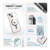 Speck Presidio Perfect-Clear MagSafe - tok iPhone 16e / iPhone 15 / iPhone 14 / iPhone 13 készülékhez (átlátszó / króm bevonat / derűs ezüst)